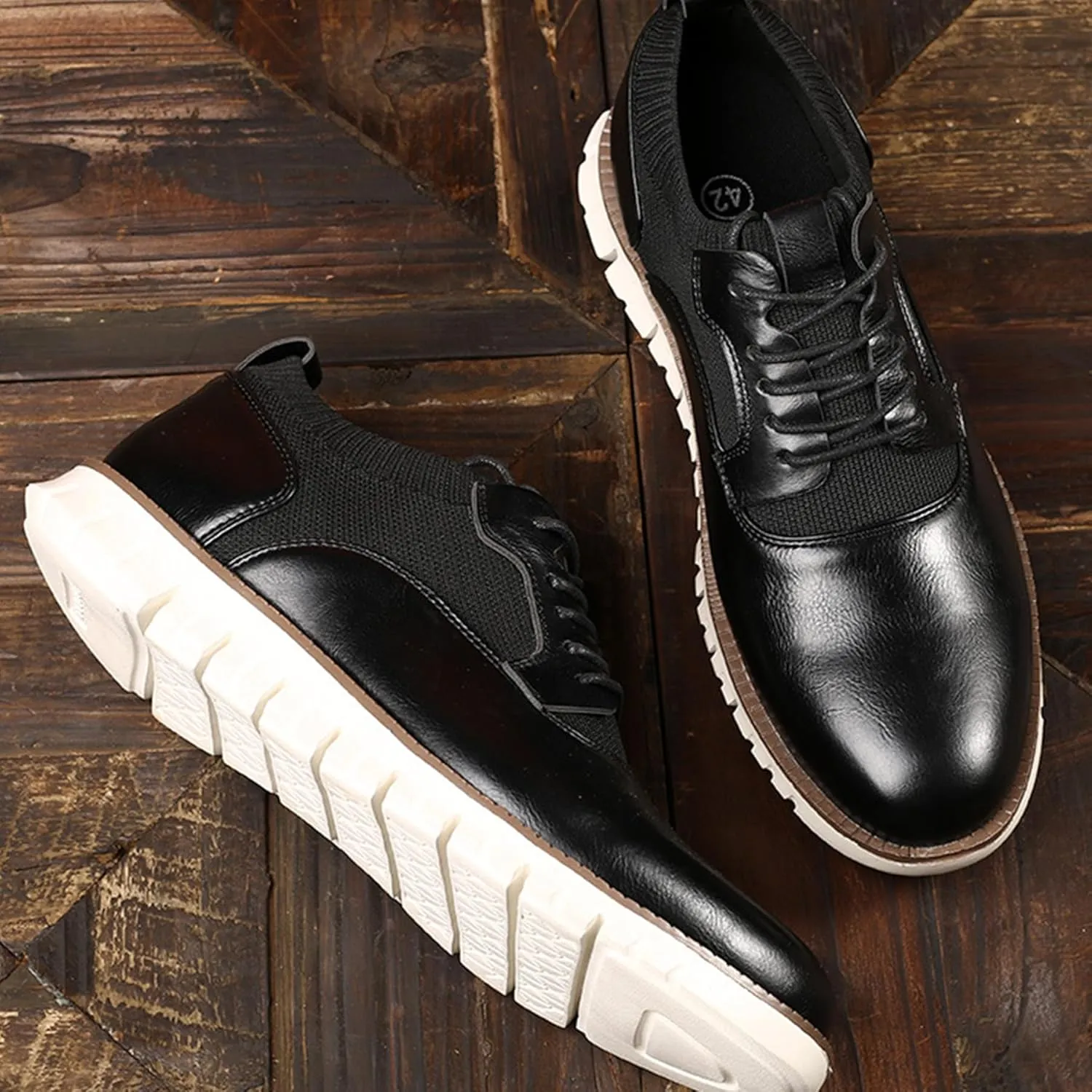 ADMLZQQ Men's Fashion Sneakers Breathable Casual Shoes Business Causal Flat