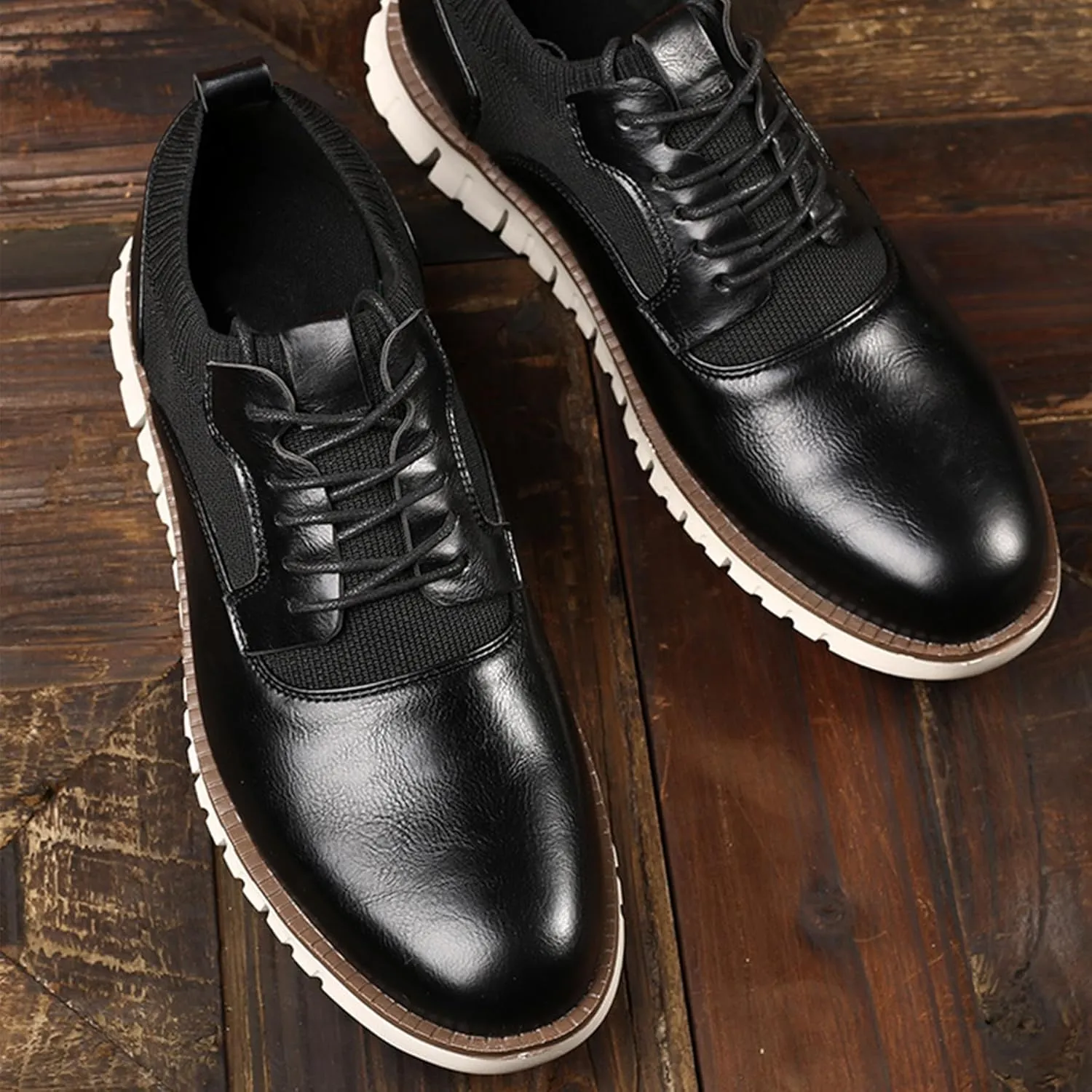 ADMLZQQ Men's Fashion Sneakers Breathable Casual Shoes Business Causal Flat