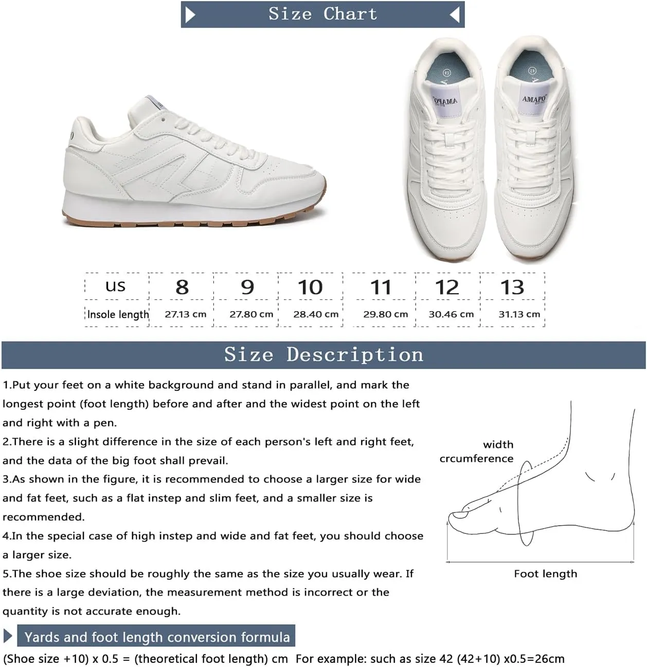 AMAPO Men's Retro Style Low Profile Sneaker Espadrilles