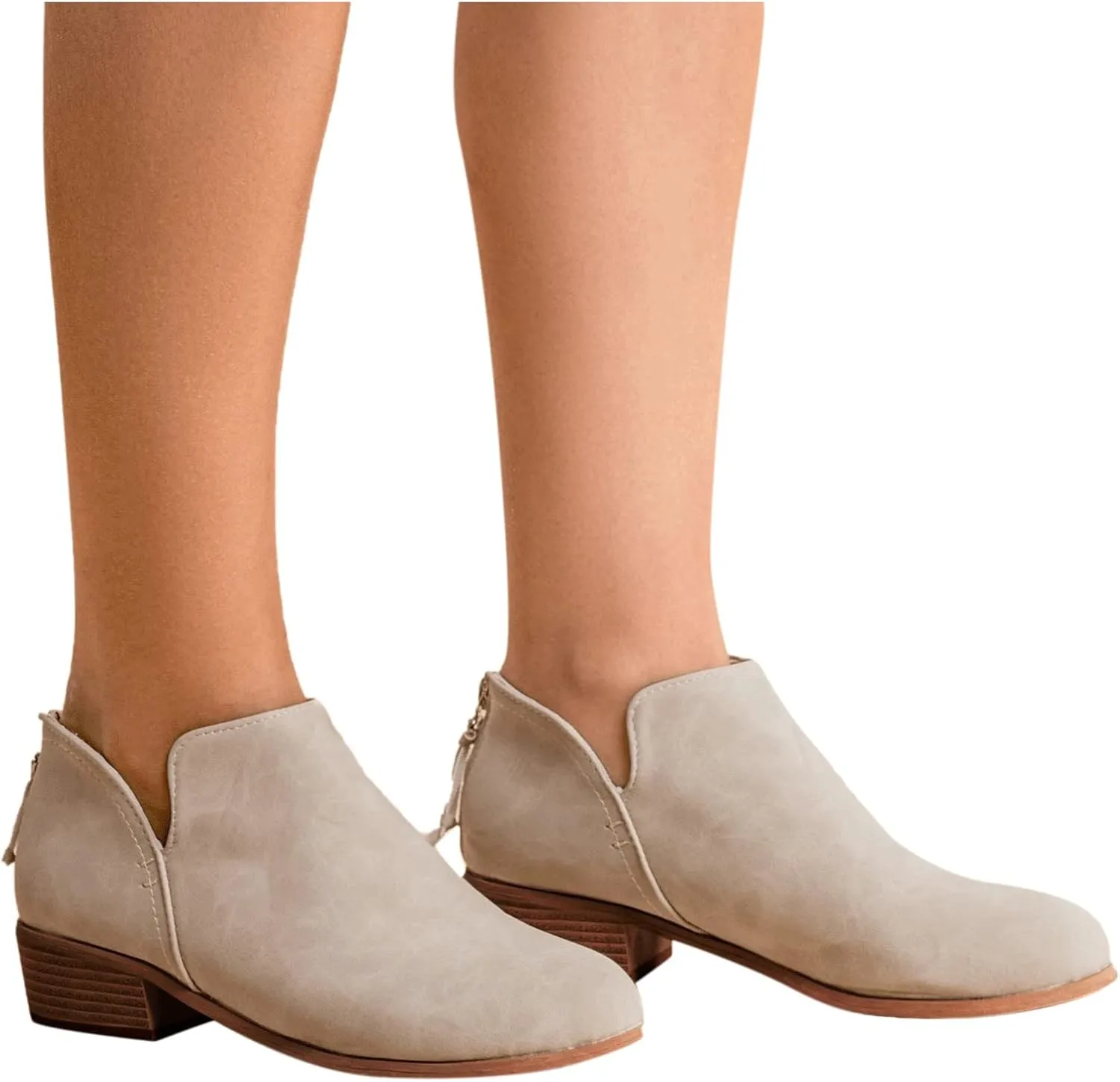 Ankle Booties for Women Low Heel,Rhinestone Ankle Booties Comfy Short Boots Chunky Block Western Shoes