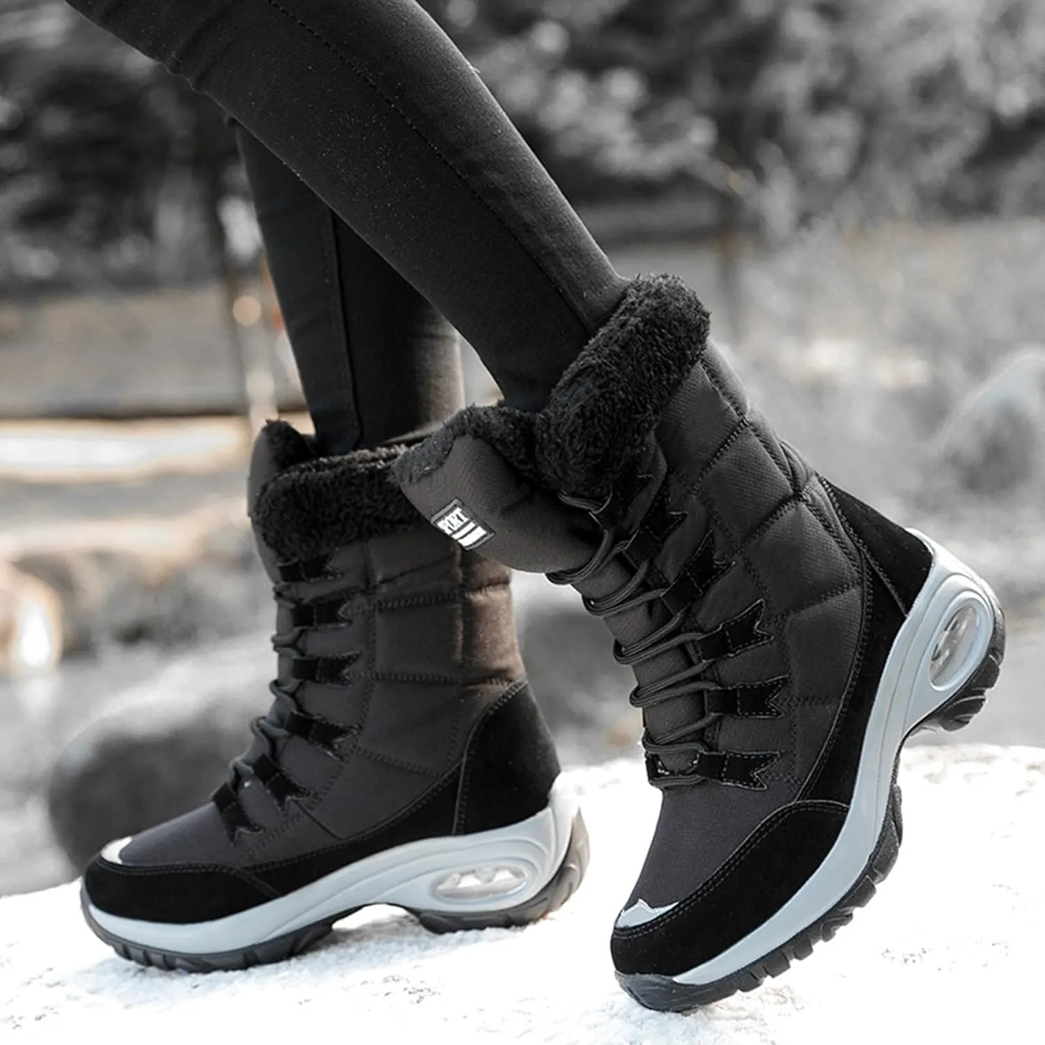 Ankle Boots for Women Comfy Platform Padded Warm Shoes Outdoor Non-Slip Snow Boots Sneakers Casual Women's Shoes