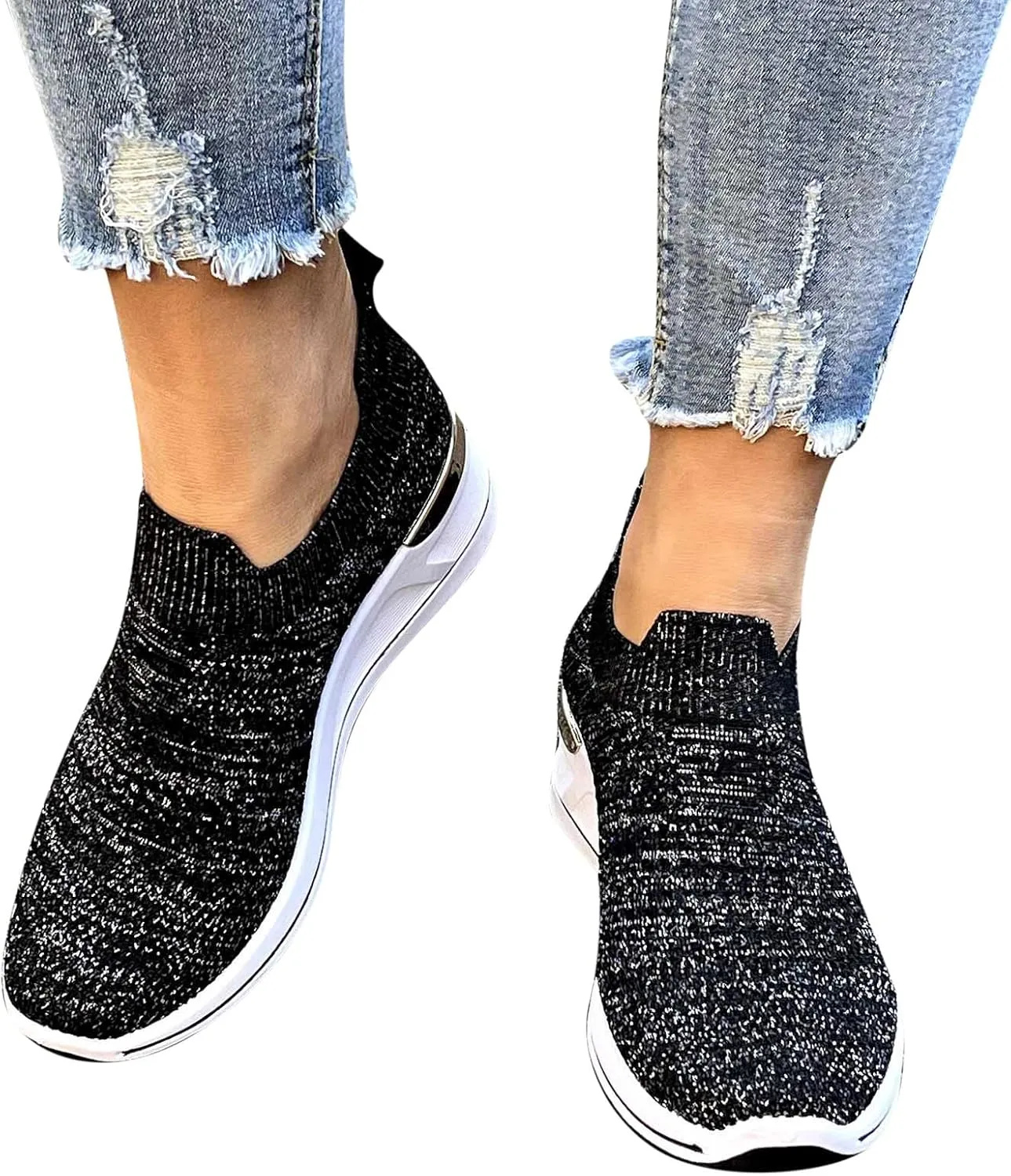 Athletic Shoes Women Women Shoes Dressy Comfortable Women's Lightweight Slip on Walking Running Shoes