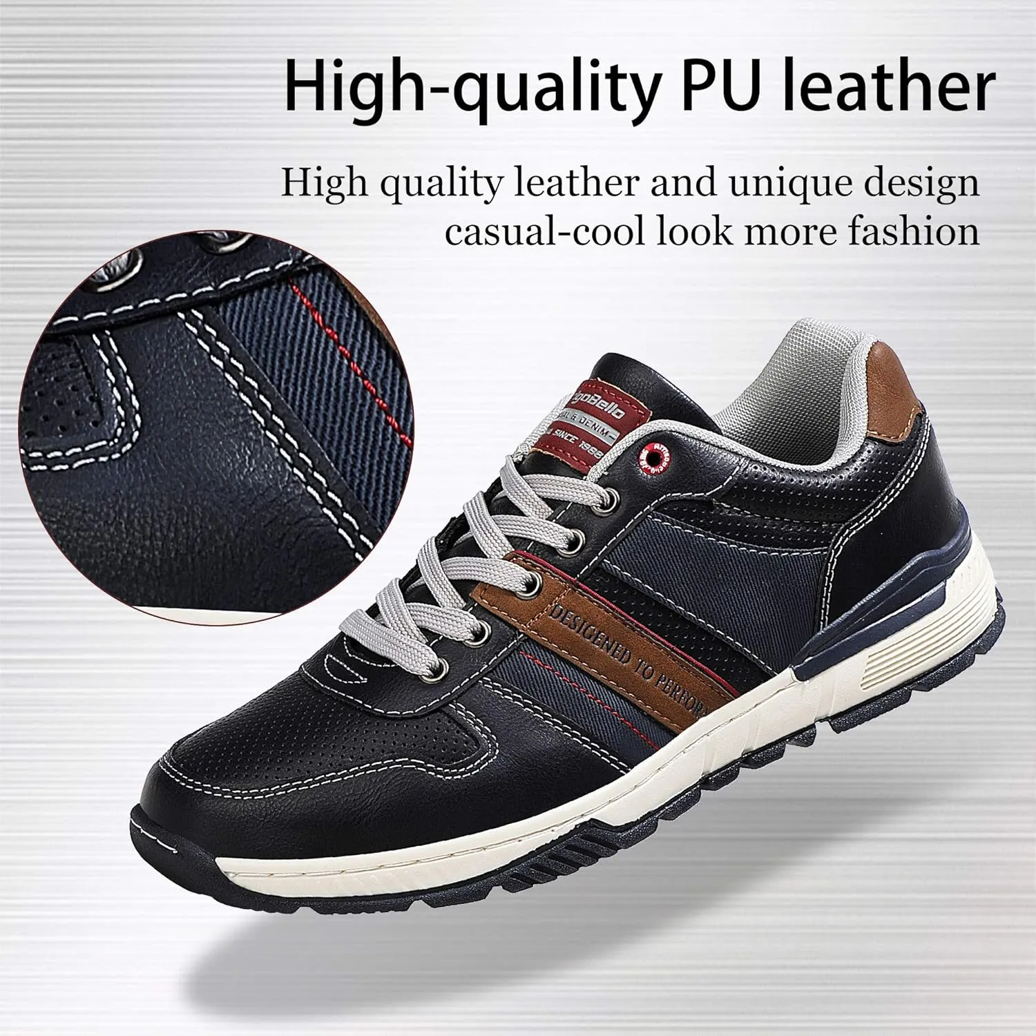 AX BOXING Mens Casual Shoes Fashion Sneakers Breathable Comfortable Walking Shoes