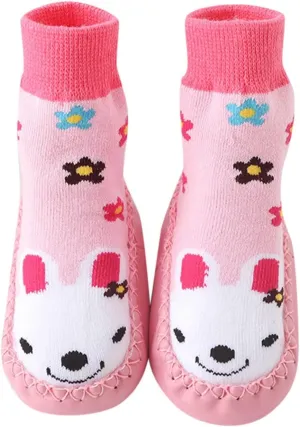 Baby Shoes Children Todller Shoes Autumn and Winter Boys and Girls Floor Sports Shoes and Socks Shoes Flat House Shoes