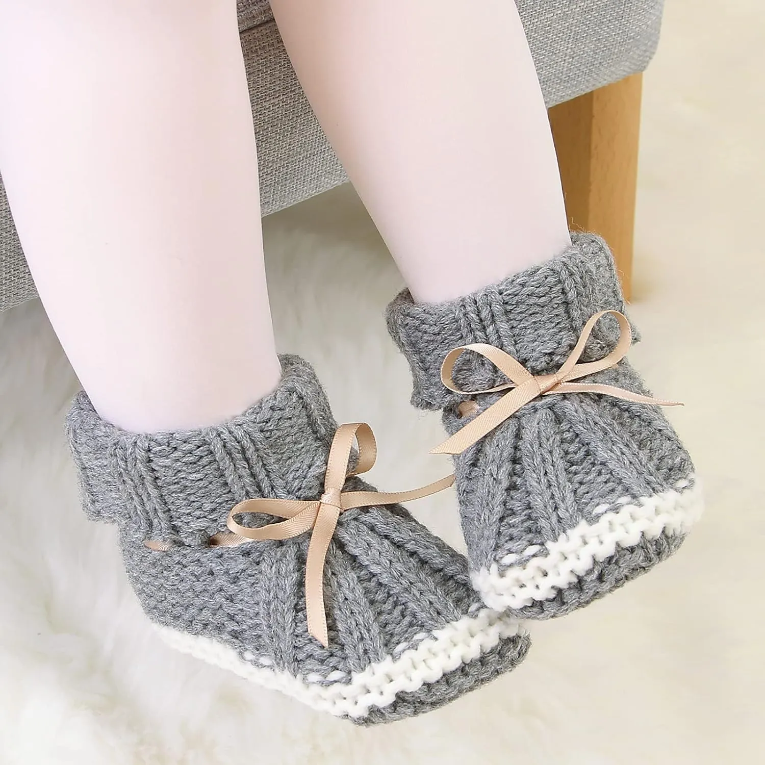 Baby Shoes Infant Baby Girls Boys Booties Warm Baby Socks Shoes Newborn Crib Shoes Baby Footwear House Shoes B