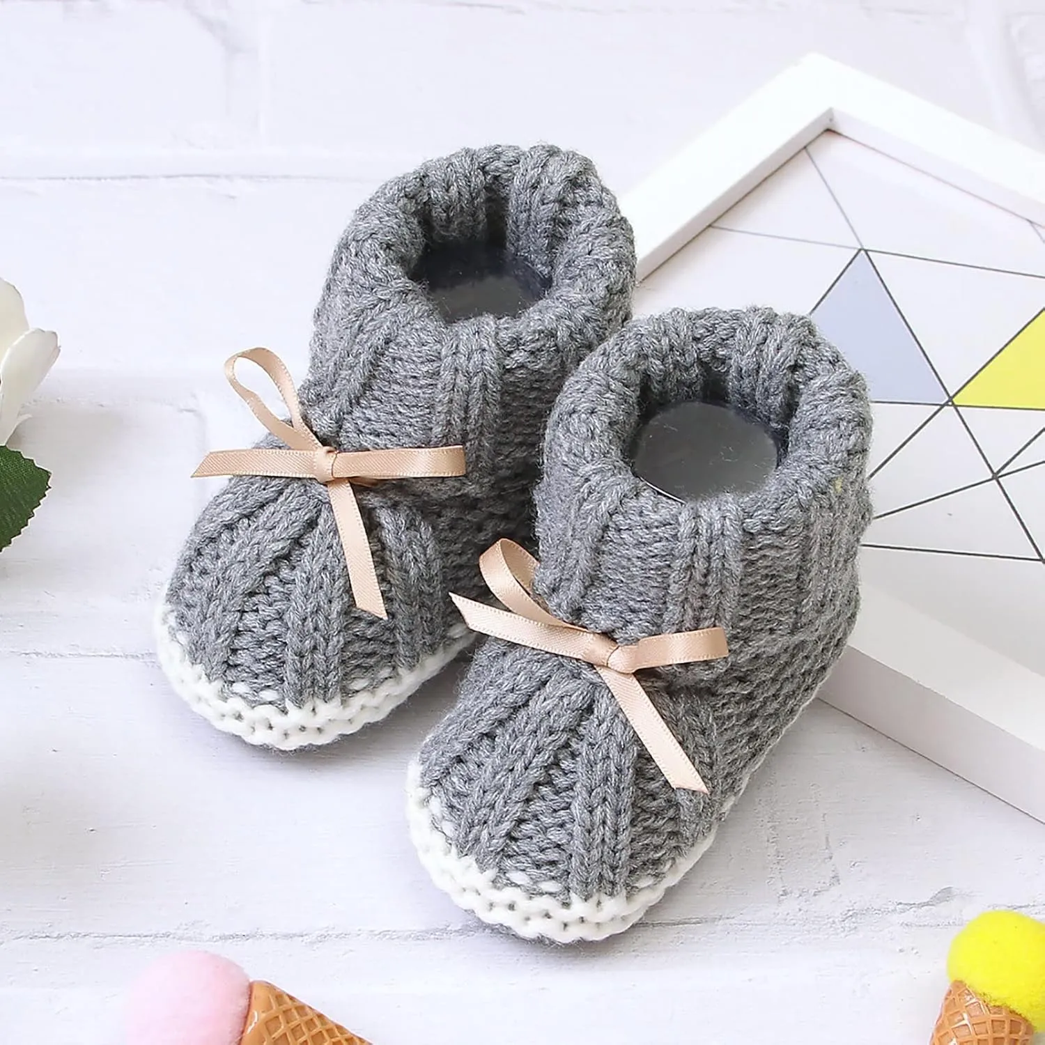 Baby Shoes Infant Baby Girls Boys Booties Warm Baby Socks Shoes Newborn Crib Shoes Baby Footwear House Shoes B