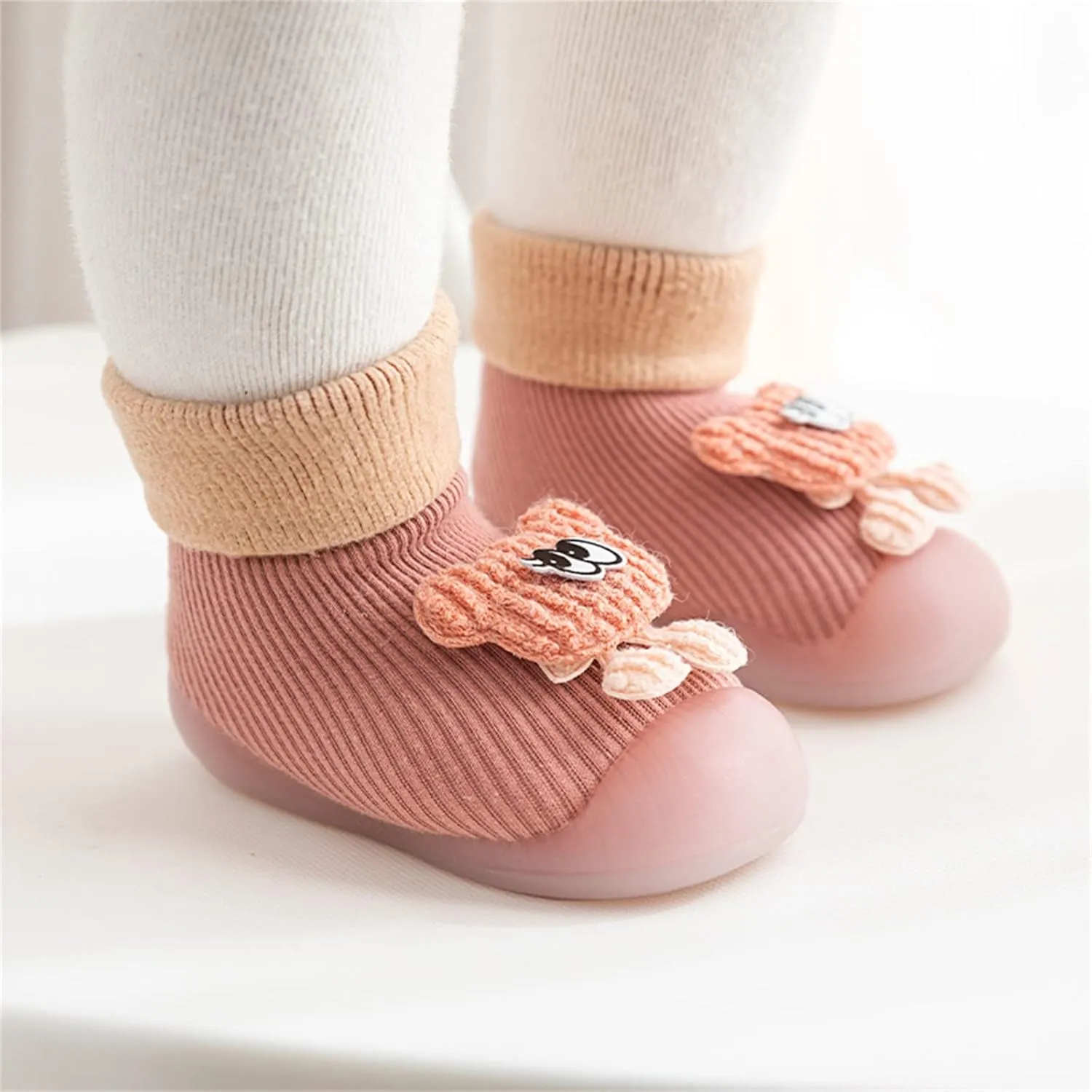 Baby Sock Shoes,Infant Boys Girls Animal Cartoon Socks Shoes Fleece WarmThe Floor Socks Non Slip Prewalker Shoes