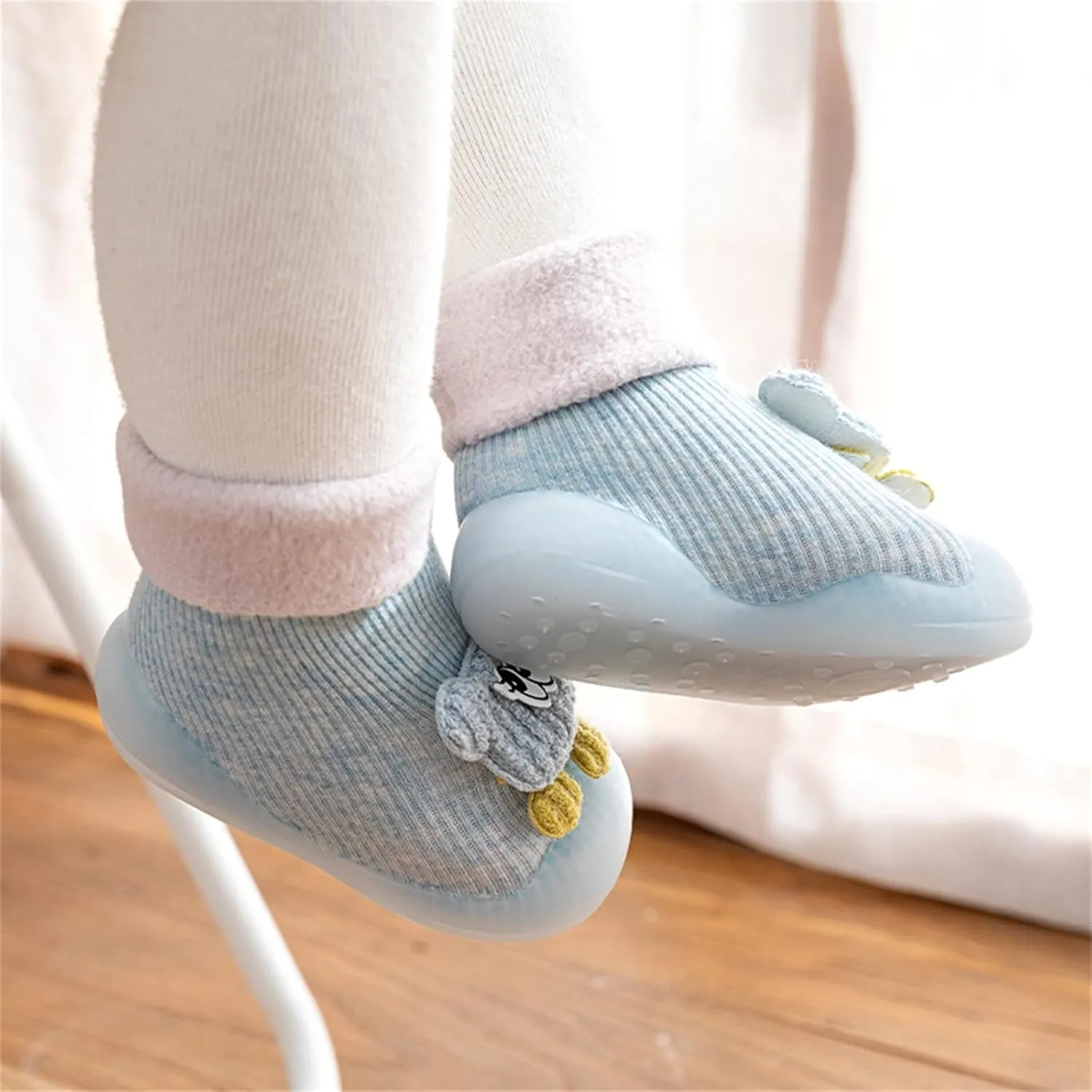 Baby Sock Shoes,Infant Boys Girls Animal Cartoon Socks Shoes Fleece WarmThe Floor Socks Non Slip Prewalker Shoes
