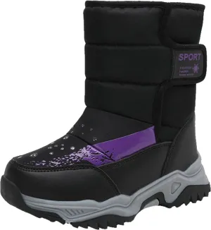 Boys & Girl Snow Boots Rainproof Sports Ankle Boots Winter Water Proof Slip esistant Outwear for Cold Weather