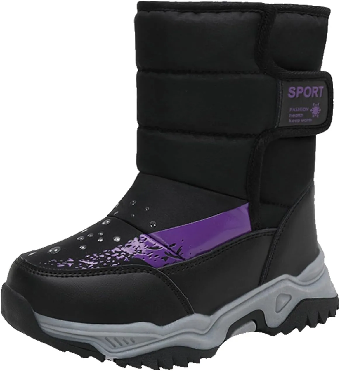 Boys & Girl Snow Boots Rainproof Sports Ankle Boots Winter Water Proof Slip esistant Outwear for Cold Weather