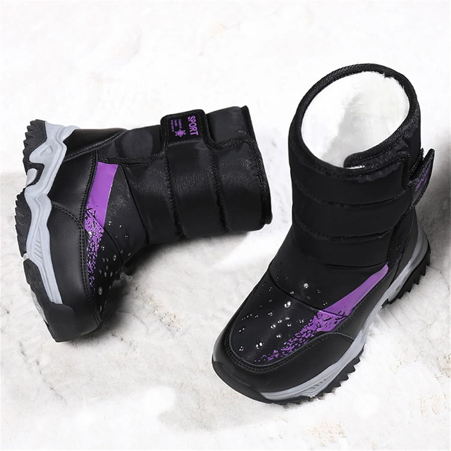 Boys & Girl Snow Boots Rainproof Sports Ankle Boots Winter Water Proof Slip esistant Outwear for Cold Weather