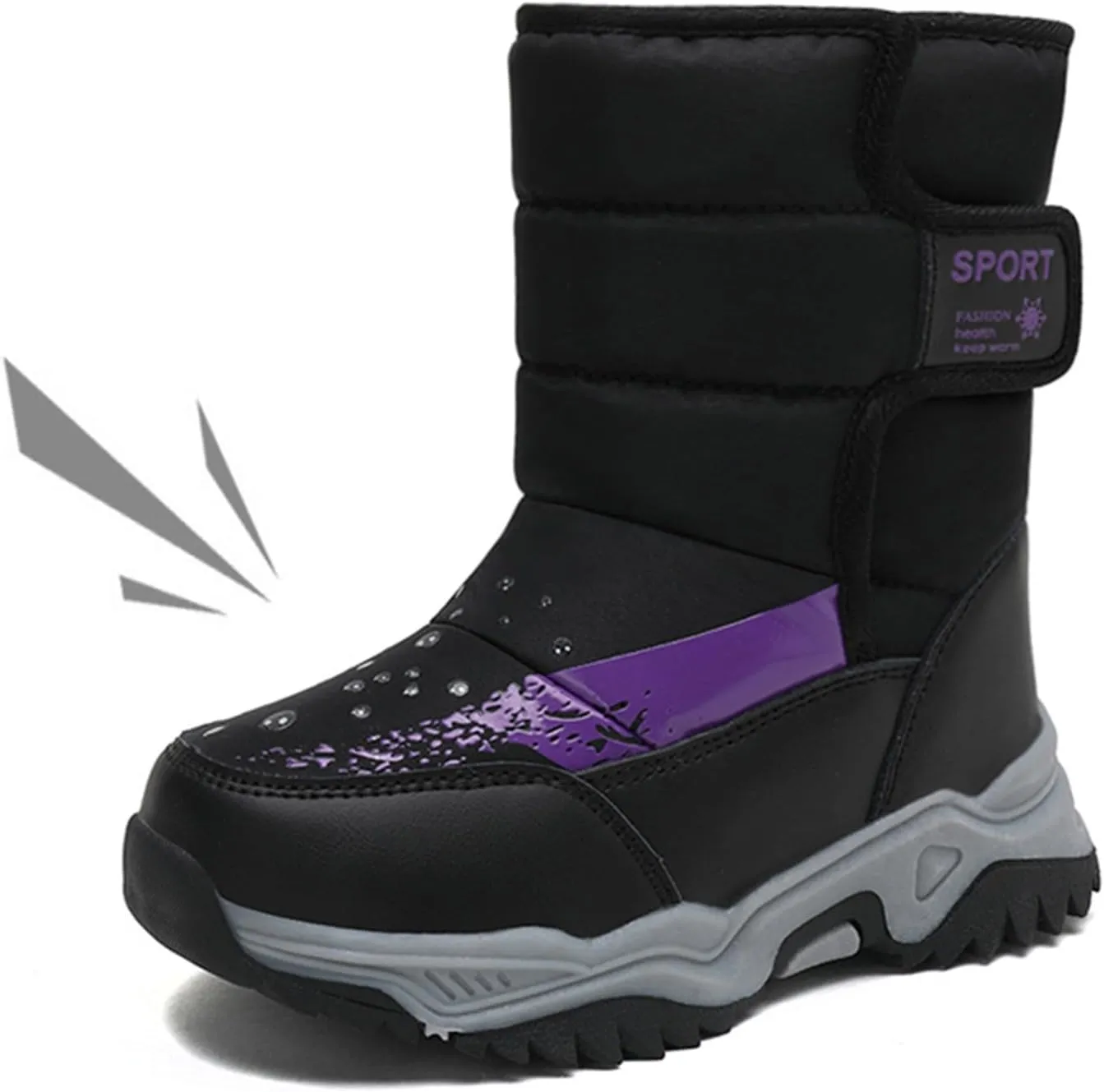 Boys & Girl Snow Boots Rainproof Sports Ankle Boots Winter Water Proof Slip esistant Outwear for Cold Weather