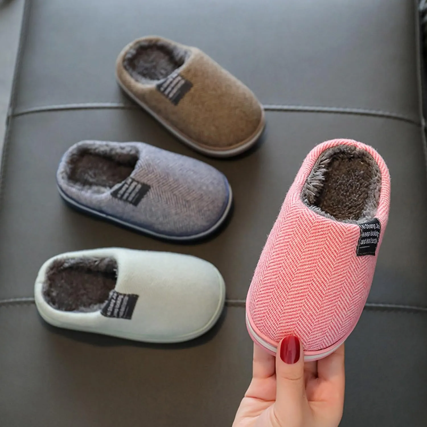 Boys Girls Cute Animal House Shoes Non Slip Slip on Fuzzy Cozy Indoor Outdoor Slippers Fall Winter Costume