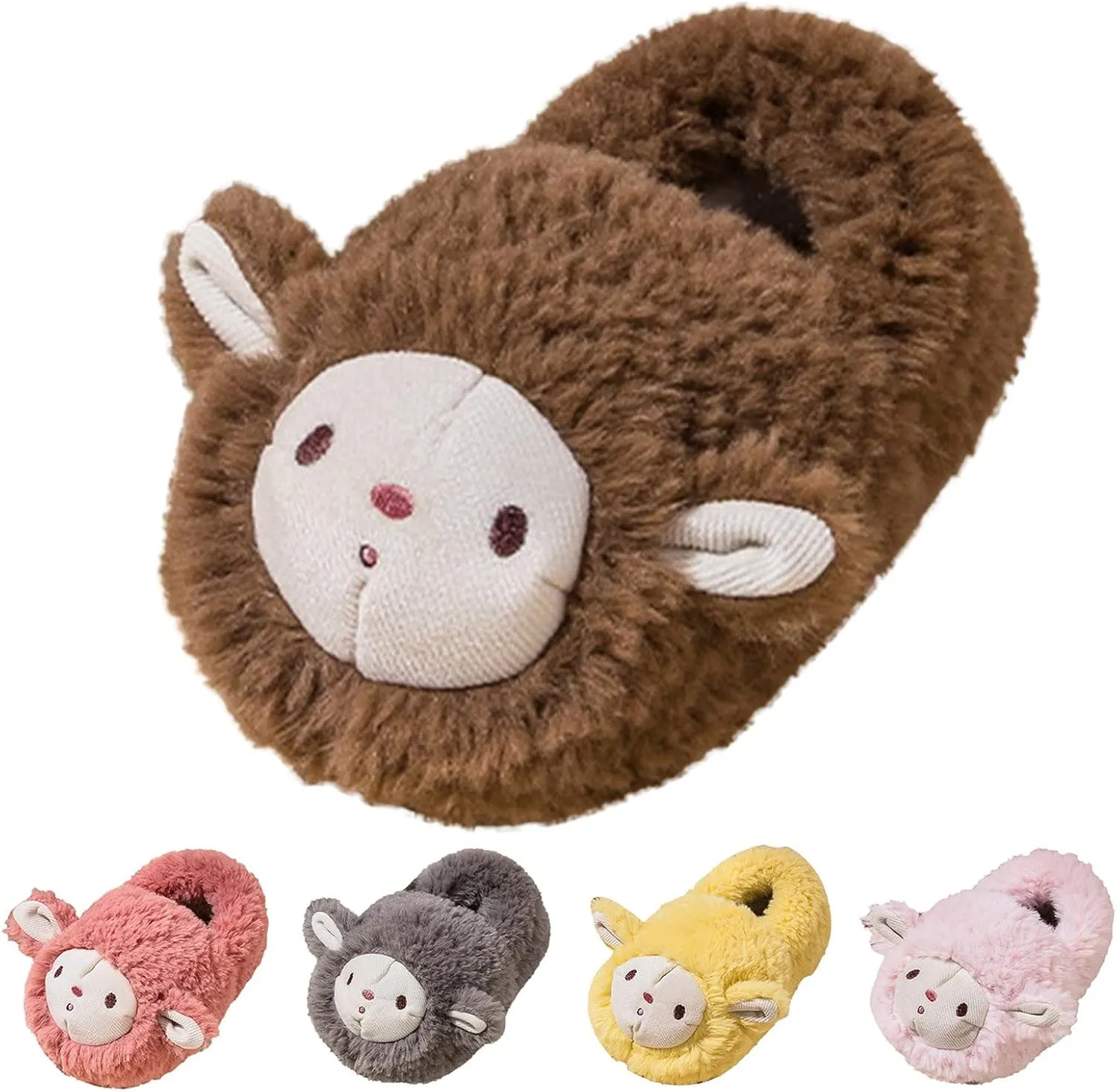 Boys Girls Home Slippers Fashion Autumn Winter Boys And Girls Flat Soft Comfortable And Warm Cute Cartoon