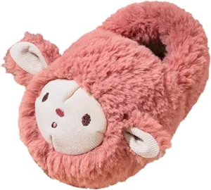 Boys Girls Home Slippers Fashion Autumn Winter Boys And Girls Flat Soft Comfortable And Warm Cute Cartoon