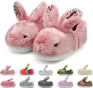 Bunny Slippers for Women, Cute Animal Fluffy Slippers Fuzzy House Shoes Plush Warm Winter Slippers Rabbit Home Bedroom Shoes Indoor & Outdoor