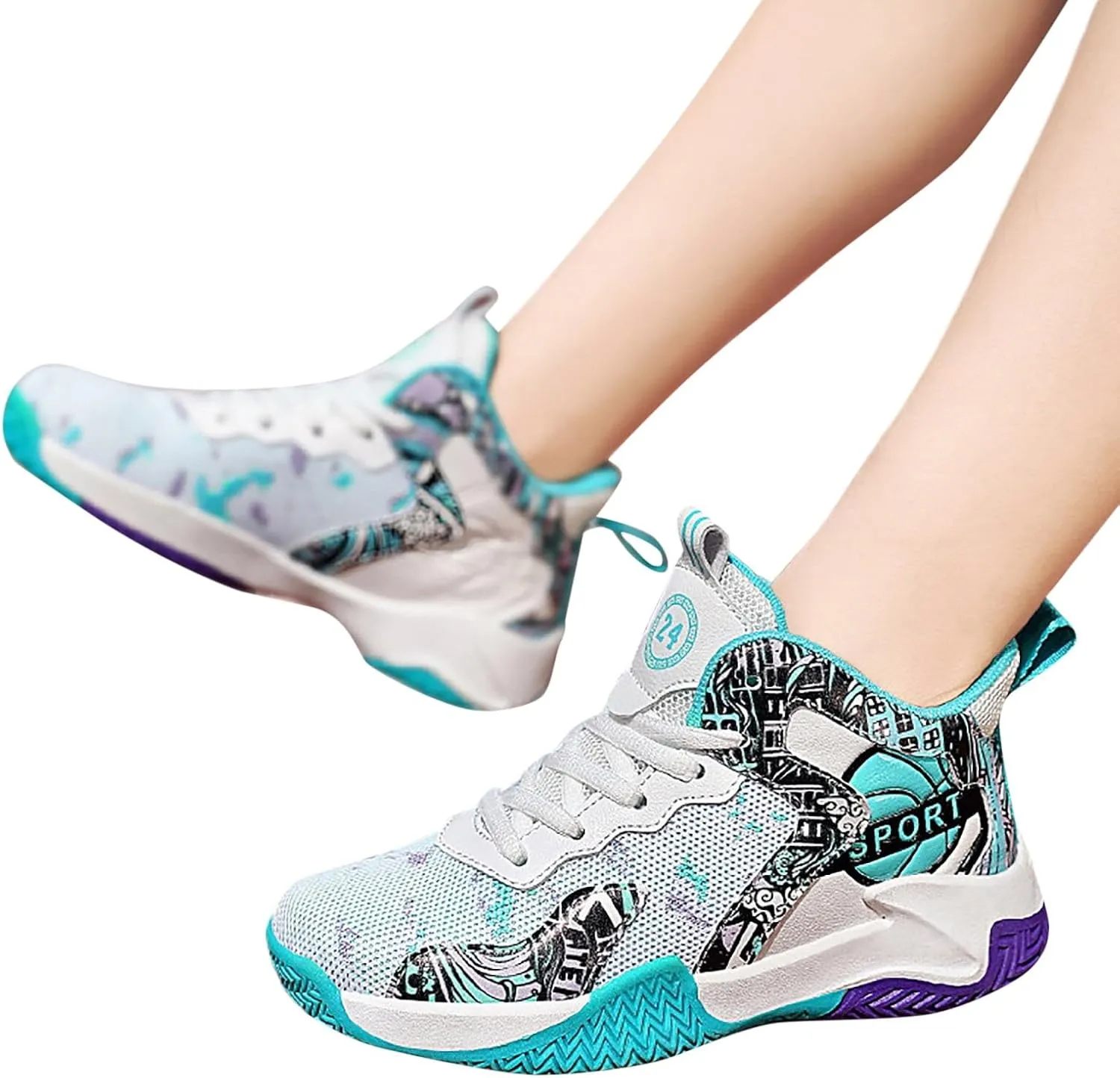 Cathalem Sneakers for Girls Boys Kids Running Tennis Walking Shoes Lightweight Breathable Sport Athletic Shoes