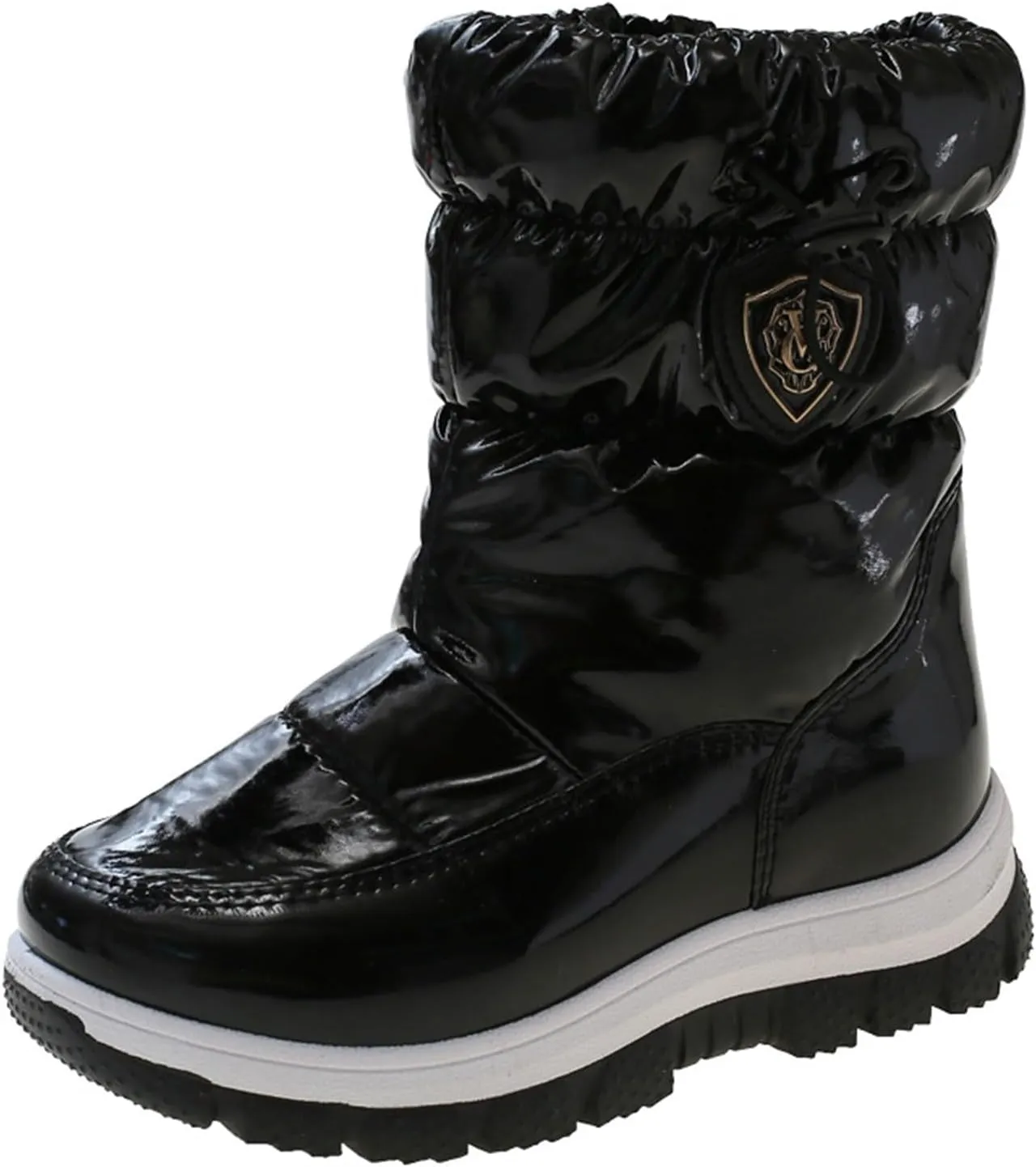 Childrens Thick Snow Boots Kids Fashion Outdoor Ski Shoes Winter aterproof Comfy Warm Leather Flat Booties Ankle