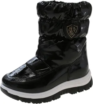 Childrens Thick Snow Boots Kids Fashion Outdoor Ski Shoes Winter aterproof Comfy Warm Leather Flat Booties Ankle