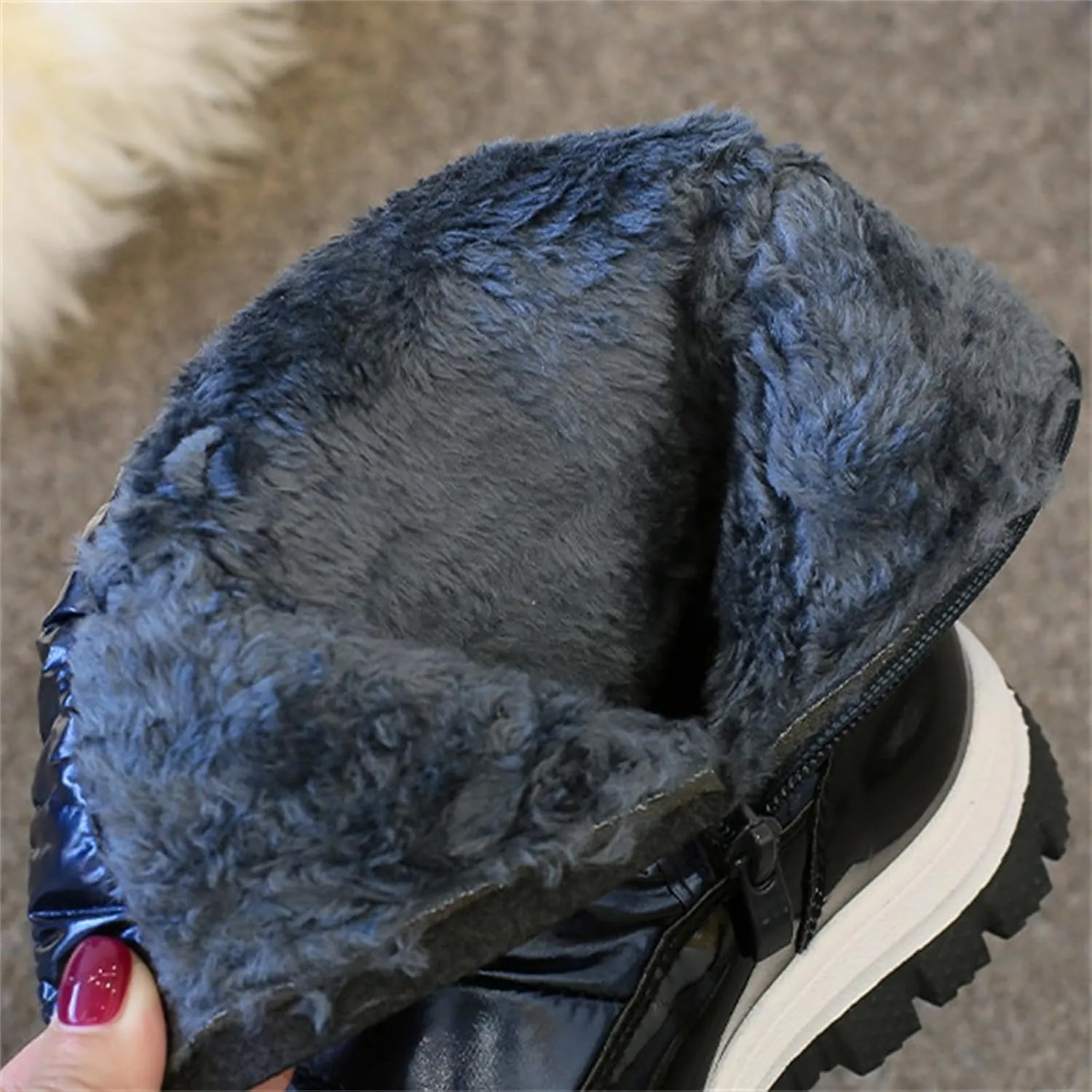 Childrens Thick Snow Boots Kids Fashion Outdoor Ski Shoes Winter aterproof Comfy Warm Leather Flat Booties Ankle