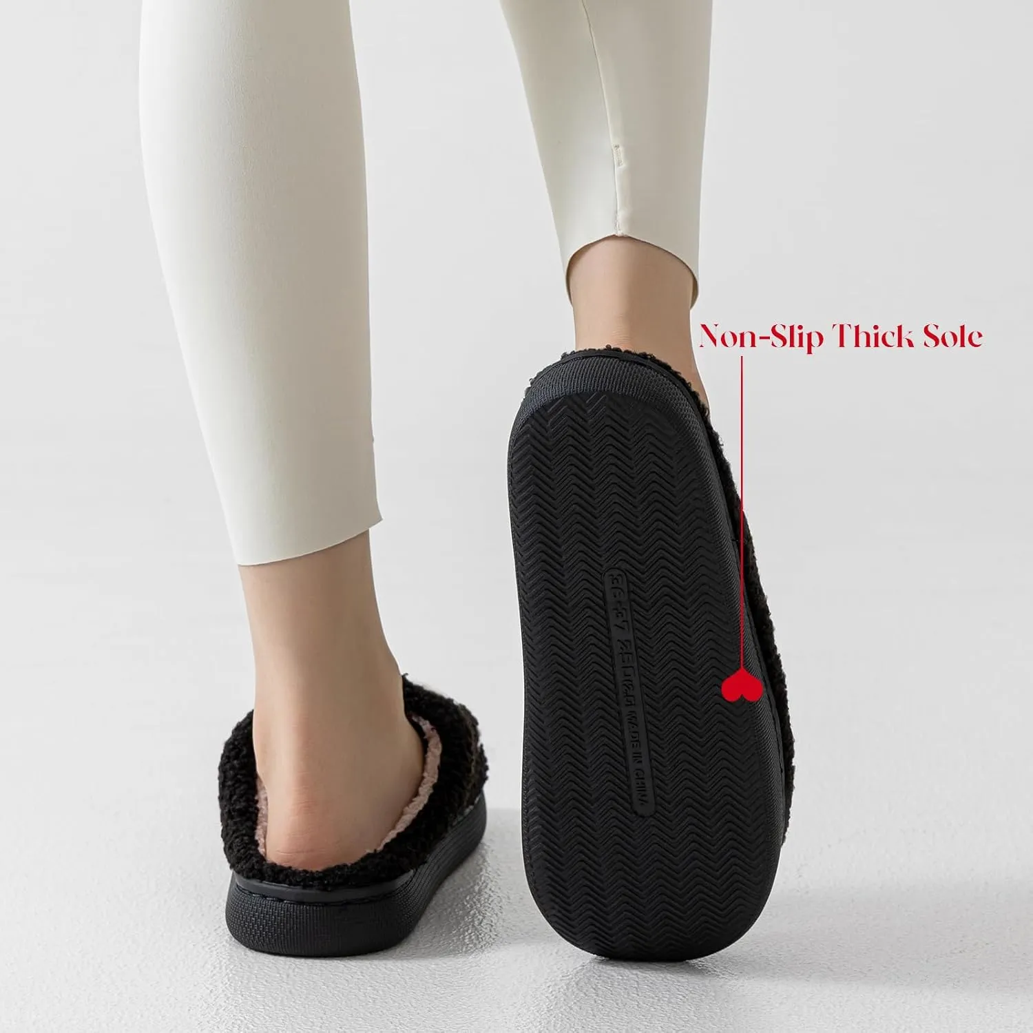 Christmas Slippers For Women Soft Warm Plush Fuzzy Slippers Indoor Memory Foam Slippers Cozy Fluffy Home Slippers for Winter