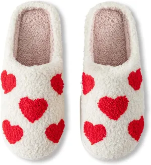 Christmas Slippers For Women Soft Warm Plush Fuzzy Slippers Indoor Memory Foam Slippers Cozy Fluffy Home Slippers for Winter