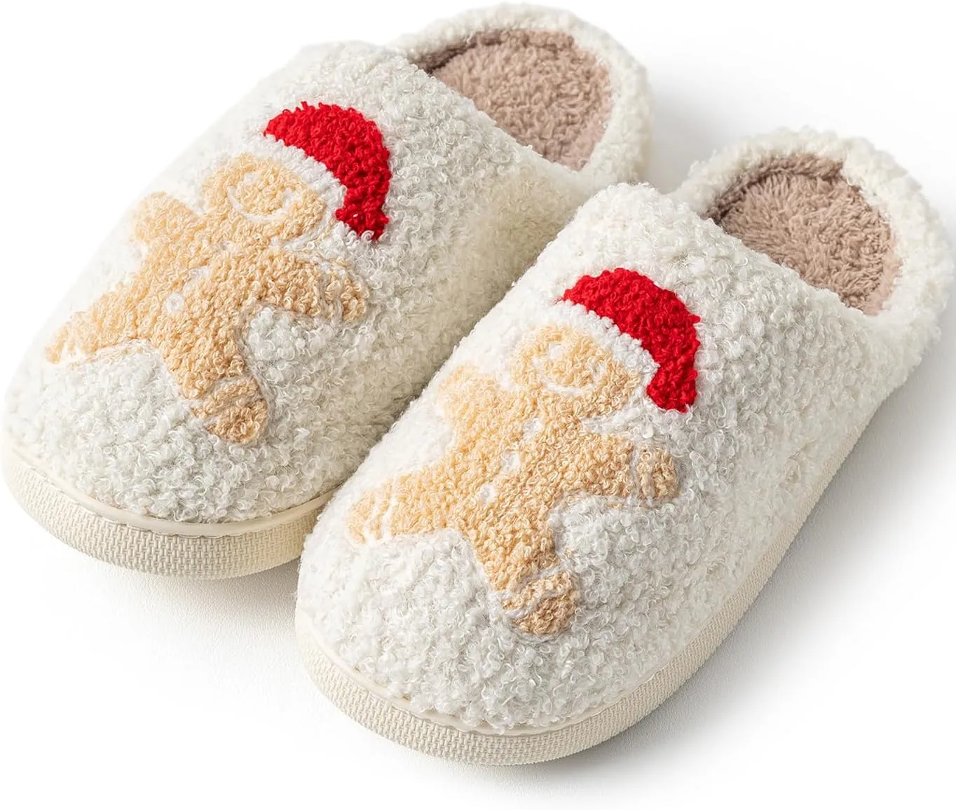 Christmas Slippers For Women Soft Warm Plush Fuzzy Slippers Indoor Memory Foam Slippers Cozy Fluffy Home Slippers for Winter