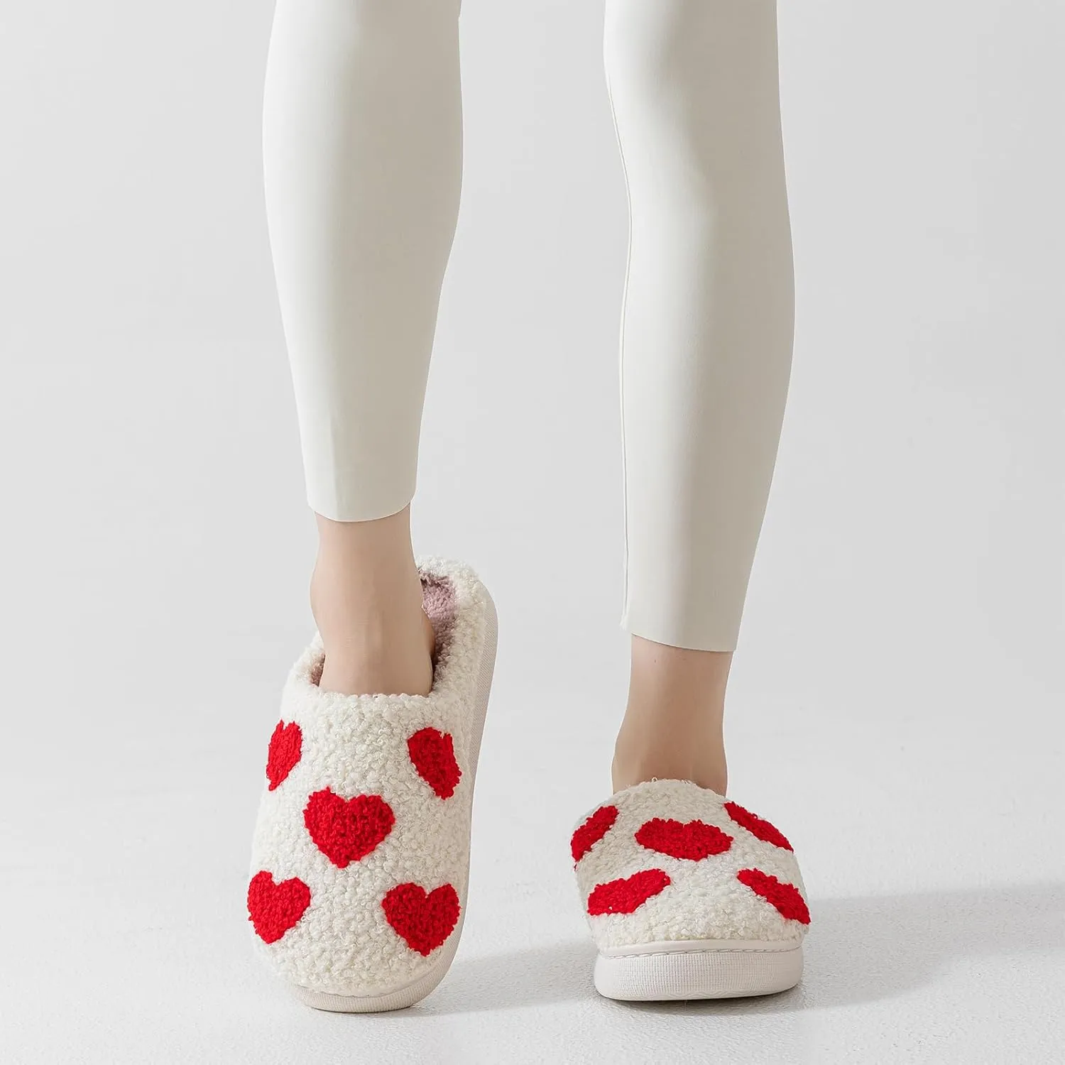 Christmas Slippers For Women Soft Warm Plush Fuzzy Slippers Indoor Memory Foam Slippers Cozy Fluffy Home Slippers for Winter