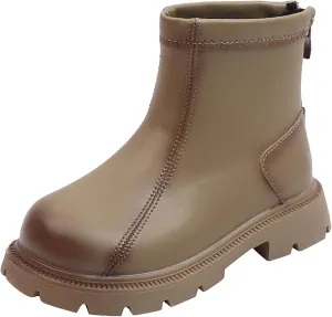 Comfortable Boots for Baby Fashion Spring Autumn Children's Boots Boys' And Girls' Ankle (Khaki, 12.5 Little Child)
