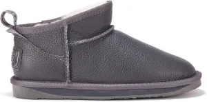 Cosy Ultra Short Buff Boots - Lightweight Comfy Buff Leather Boots for Women's (SMOKE, numeric_9)