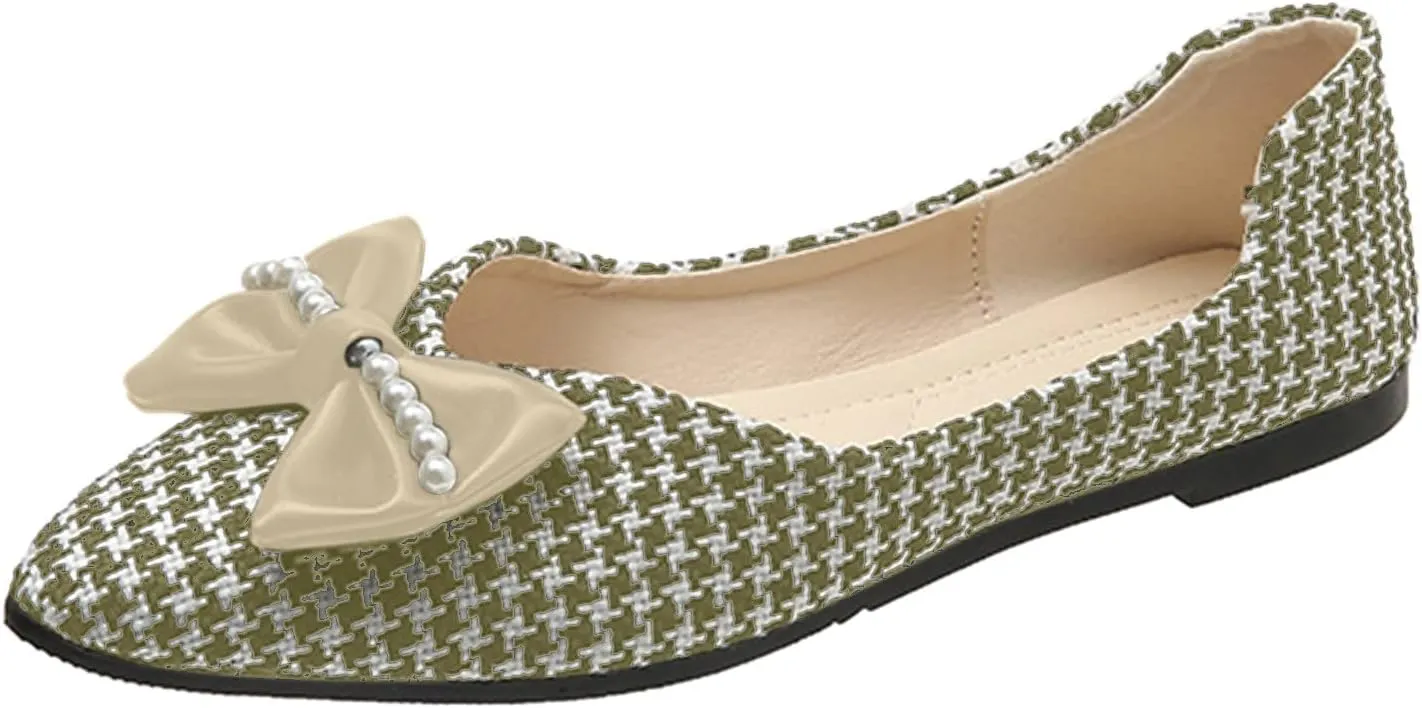 CsgrFagr Women Breathable Lace Up Shoes Flats Casual Shoes Unisex Lightweight Mesh Work Shoes Sporty Breathable Slip Work Trainers Women Flat Casual Shoes (Green, 7)