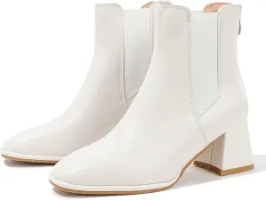 DADAWEN Women's Elastic Gore Chelsea Boots Chunky Block Heel Ankle Booties