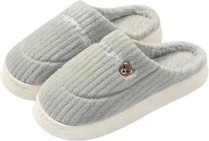 Eforcase Women Cute Slipper Fall Winter Cozy Slippers Indoor Outdoor Fuzzy House Shoes Slip-On Comfy Winter Warm Shoes