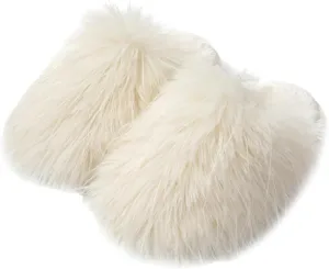 Epsion Women's Fuzzy Slippers House Slippers Cozy Fluffy Slippers Indoor Outdoor Soft Warm Slippers