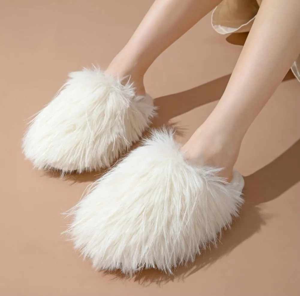Epsion Women's Fuzzy Slippers House Slippers Cozy Fluffy Slippers Indoor Outdoor Soft Warm Slippers