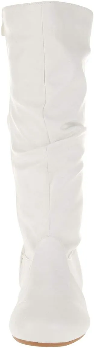 Forever Womens Round Toe Slouch Vegan Comfy Flat Mid Calf Tall Boots