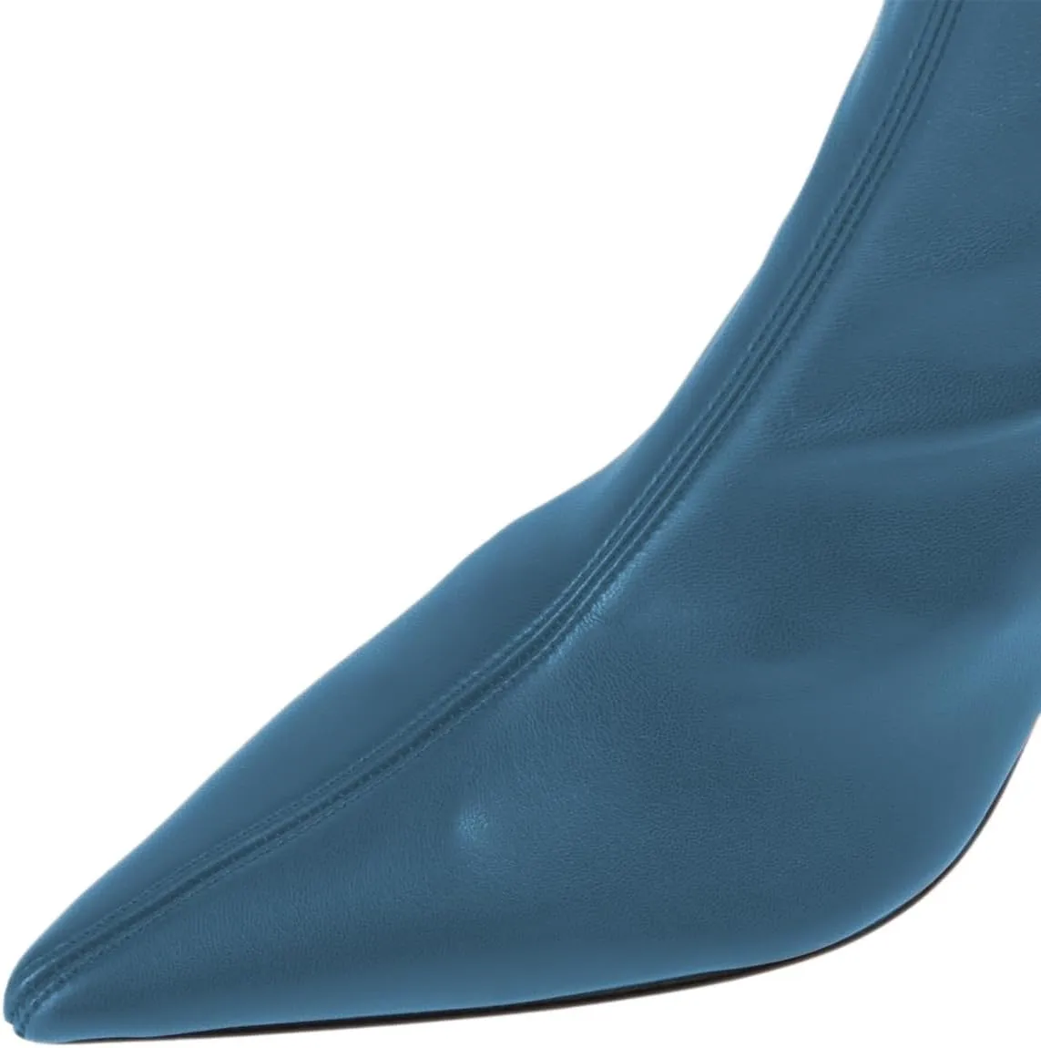 FOWT Women Stretchy Pointed Toe Thigh High Boots Sexy Stiletto High Heel Long Boots Side Zipper Fashion Ballroom Party Dress Shoes Size 4-16 US