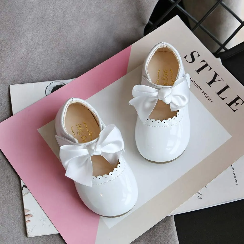 Girls Dress Shoes Anti-Scratch Leather Princess Party Shoes Schools Shoes Girls Mary Jane Ballerina Flat Shoes