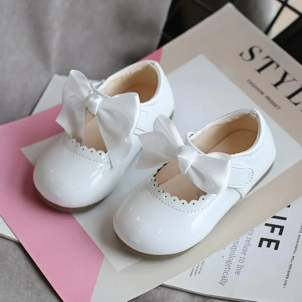 Girls Dress Shoes Anti-Scratch Leather Princess Party Shoes Schools Shoes Girls Mary Jane Ballerina Flat Shoes