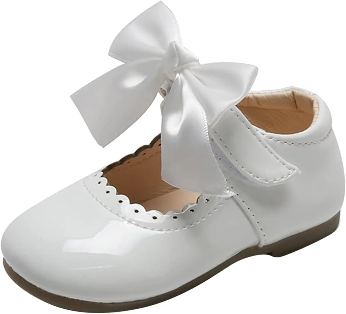 Girls Mary Jane Dress Shoes Cute Ballet ?lats Princess Flower Hook Loop Walking Sandals for Toddler/Little Kid