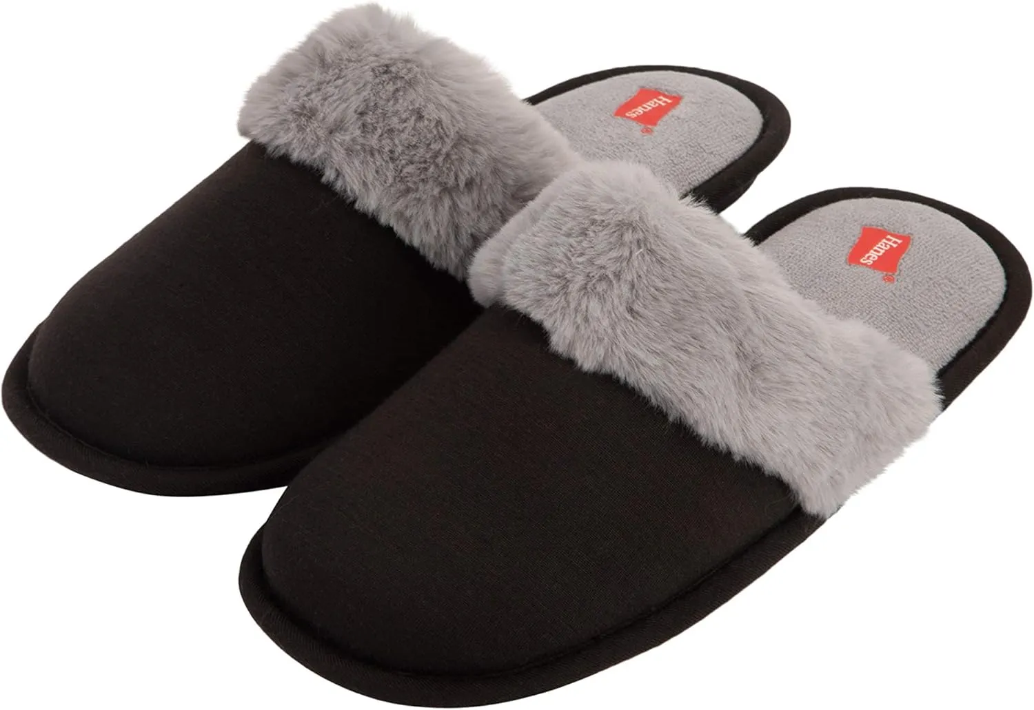 Hanes womens Comfort Cotton on Scuff With Memory Foam and Anti-skid Sole Slipper