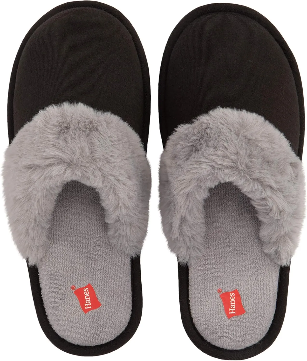 Hanes womens Comfort Cotton on Scuff With Memory Foam and Anti-skid Sole Slipper