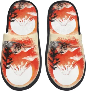 House Slippers For Women Men Indoor Slippers Non-Slip Fuzzy Slippers Multicolor Tie Dye Swirl Art Winter Warm House Shoes
