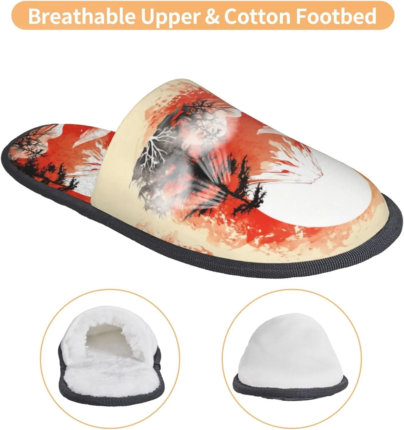 House Slippers For Women Men Indoor Slippers Non-Slip Fuzzy Slippers Multicolor Tie Dye Swirl Art Winter Warm House Shoes