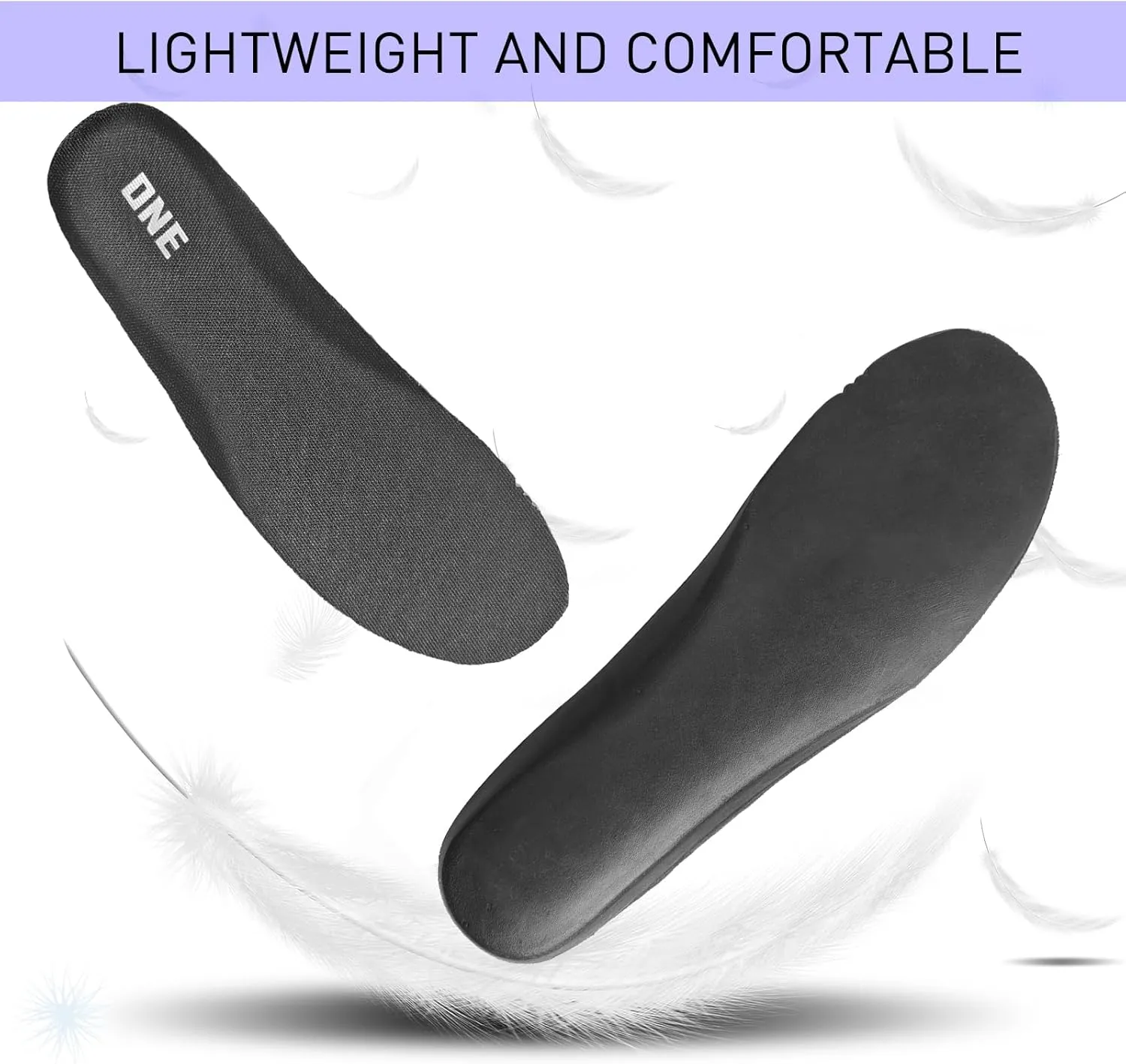 Insoles for Hoka Running Sneakers, Replacement EVA Inner Footwear Inserts for Men's Comfortable Light-Weight and Cushion Shock Absorbing(US Men11-EU45)