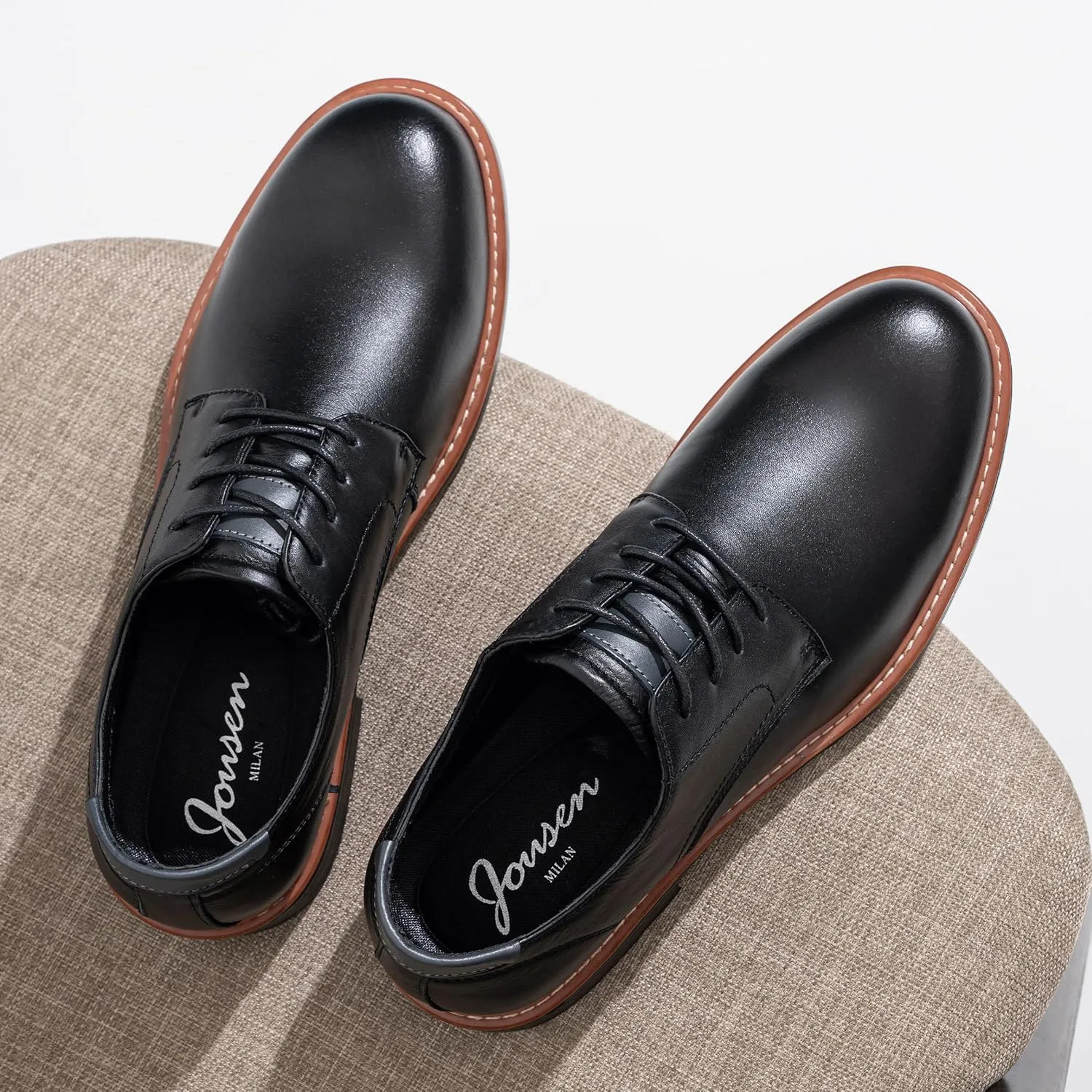 Jousen Men's Dress Shoes Retro Casual Dress Shoes for Men