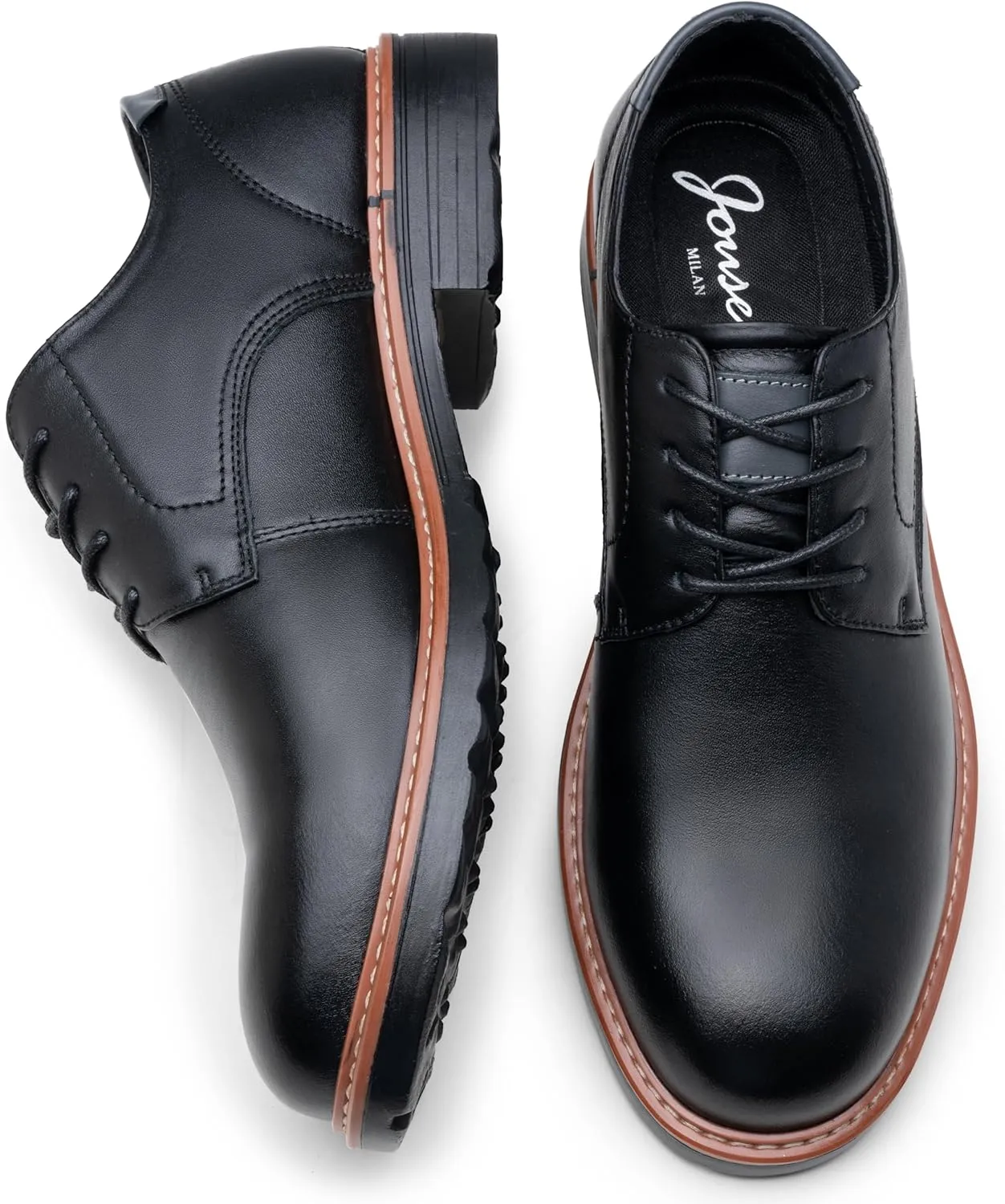 Jousen Men's Dress Shoes Retro Casual Dress Shoes for Men