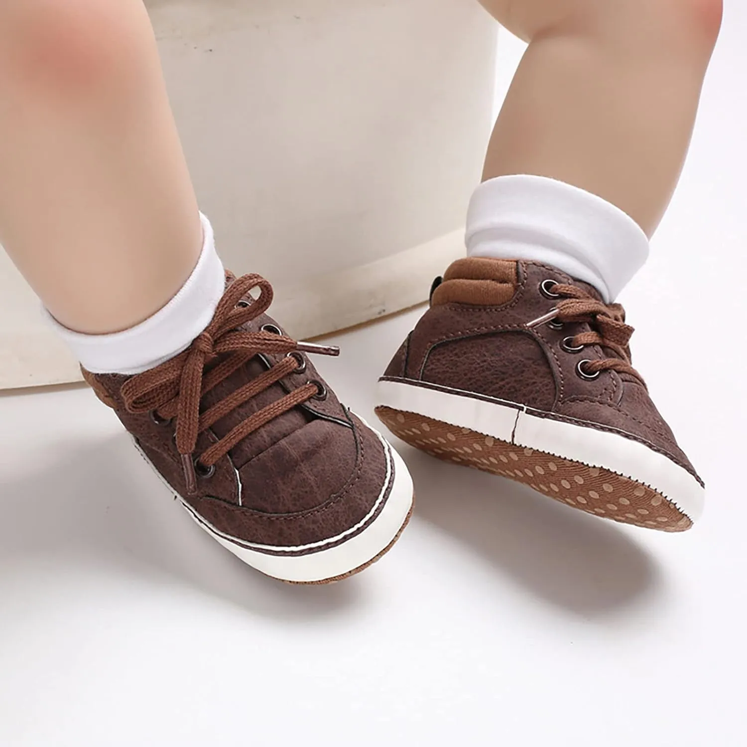 Kids Boys Girls Leather Shoes Flat Bottom Running Sneakers Boys Girls Outdoor Indoor Walking Sports Shoes