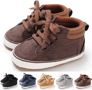 Kids Boys Girls Leather Shoes Flat Bottom Running Sneakers Boys Girls Outdoor Indoor Walking Sports Shoes