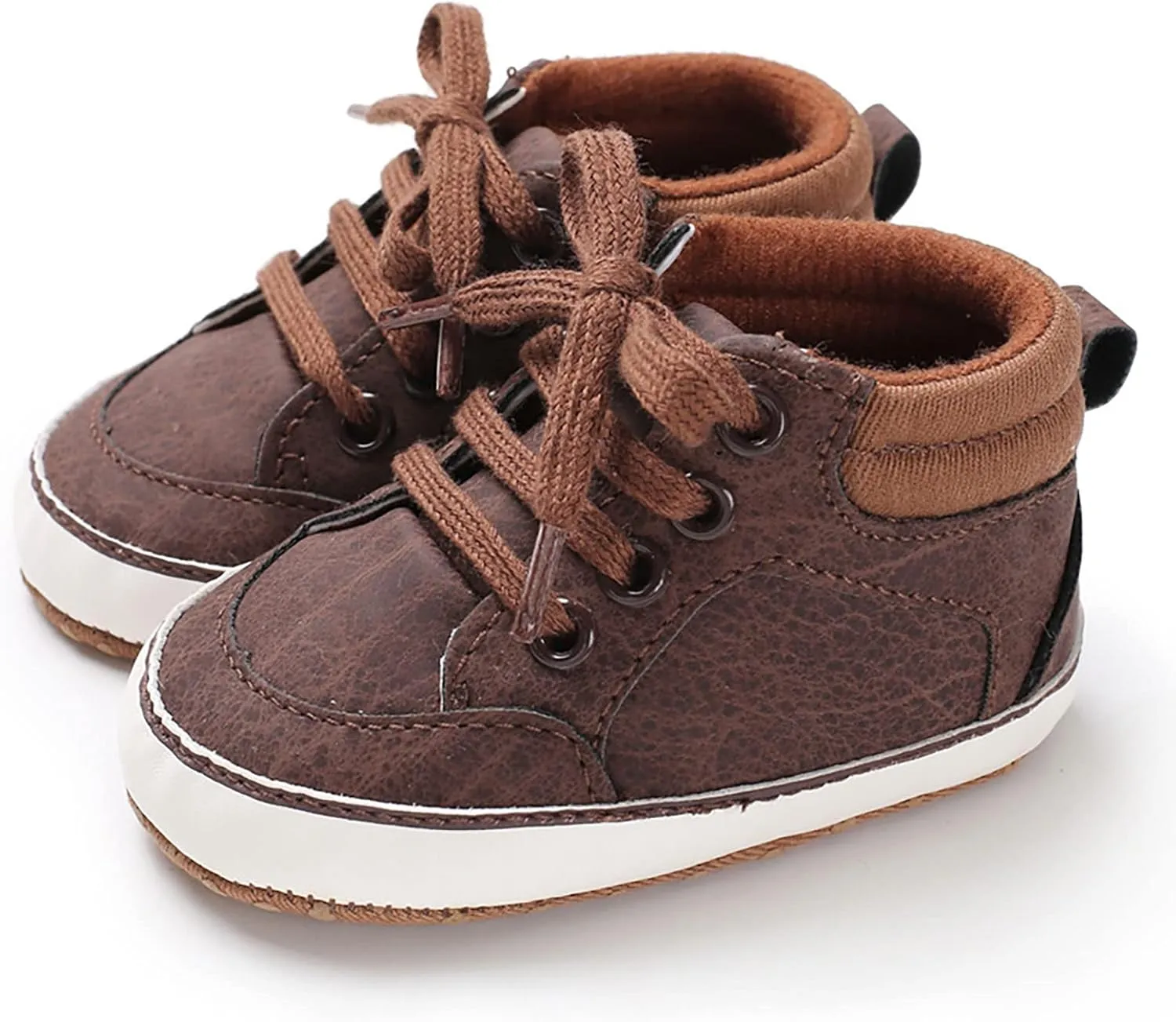 Kids Boys Girls Leather Shoes Flat Bottom Running Sneakers Boys Girls Outdoor Indoor Walking Sports Shoes
